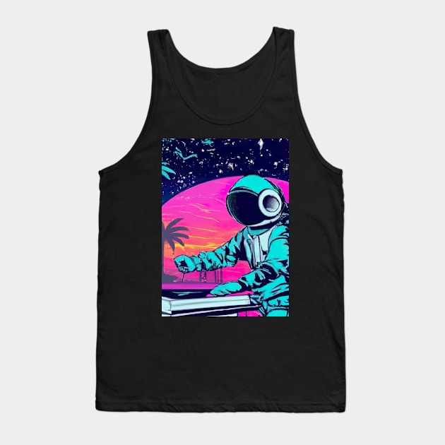 Astronaut DJ In Space Tank Top by maxcode